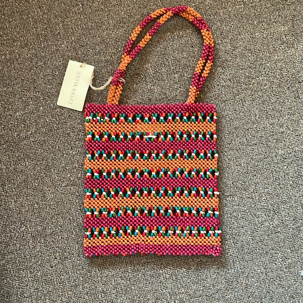 Antik Kraft Wooden Bead Bag